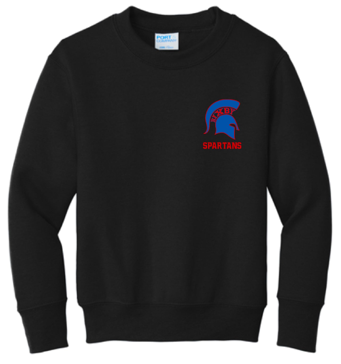 B5R25 Spartans Embroidered Black Sweatshirt