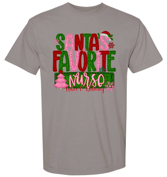 LD25 - December - Santas Favorite Nurse Tee