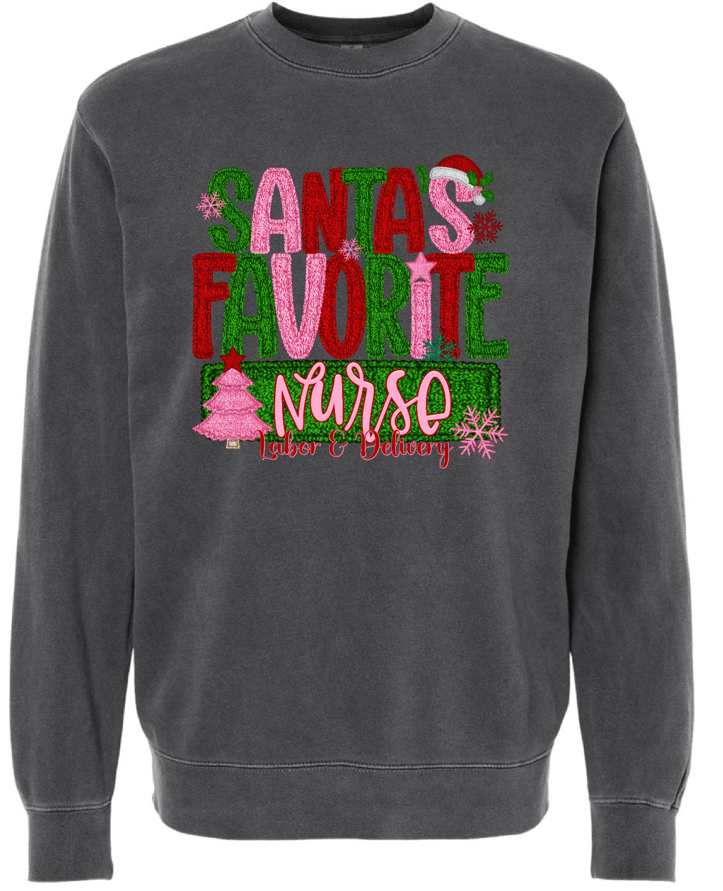 LD25 - December - Santas Favorite Nurse Sweatshirt