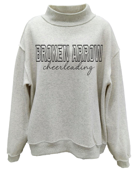 BAC26 - Cheerleading Script - OVERSIZED Fleece Mock Neck