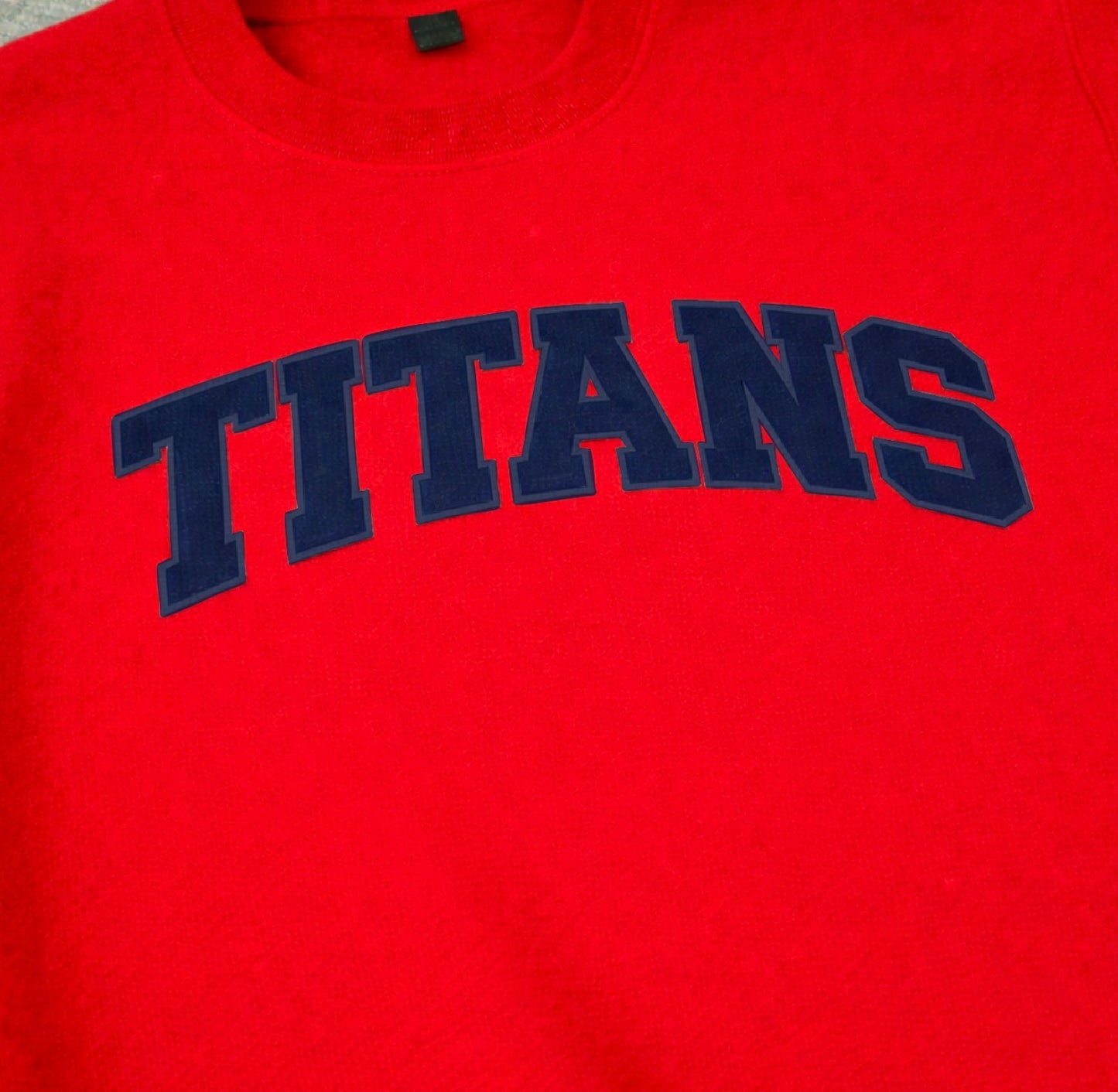 BBA Titans Raw Edge Embroidered Sweatshirt - Red