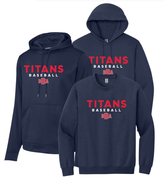 BBA Titans Baseball - Navy Fleece