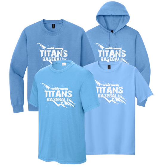 BBA Titans Distressed Plate - Carolina Blue