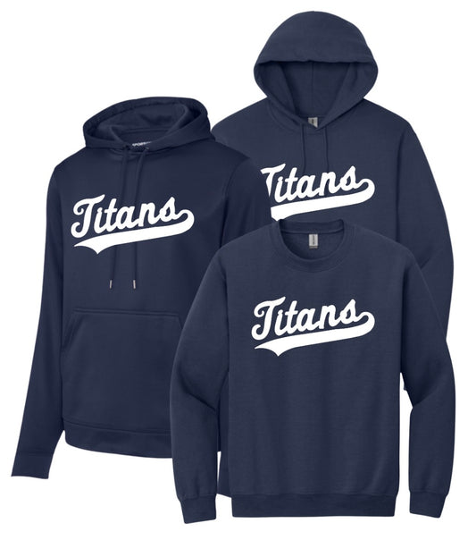 BBA Titans Script - Navy Fleece