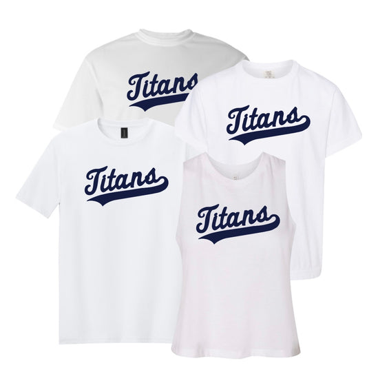 BBA Titans Script - White Tees