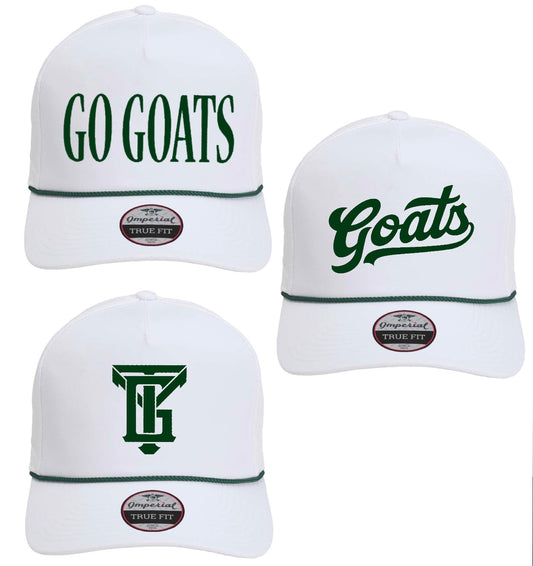TYG26 - White / Dark Green Rope Imperial Hats