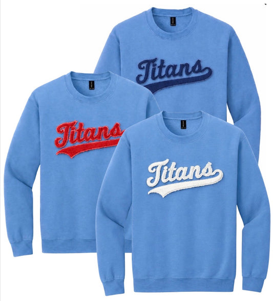 BBA Titans Script Raw Edge Embroidered Sweatshirt