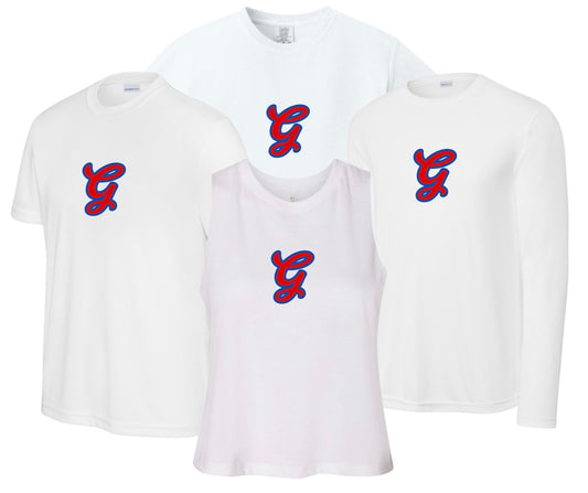 GB26 - White G Logo Tees