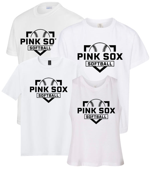 PSS26 - Pink Sox Softball - White
