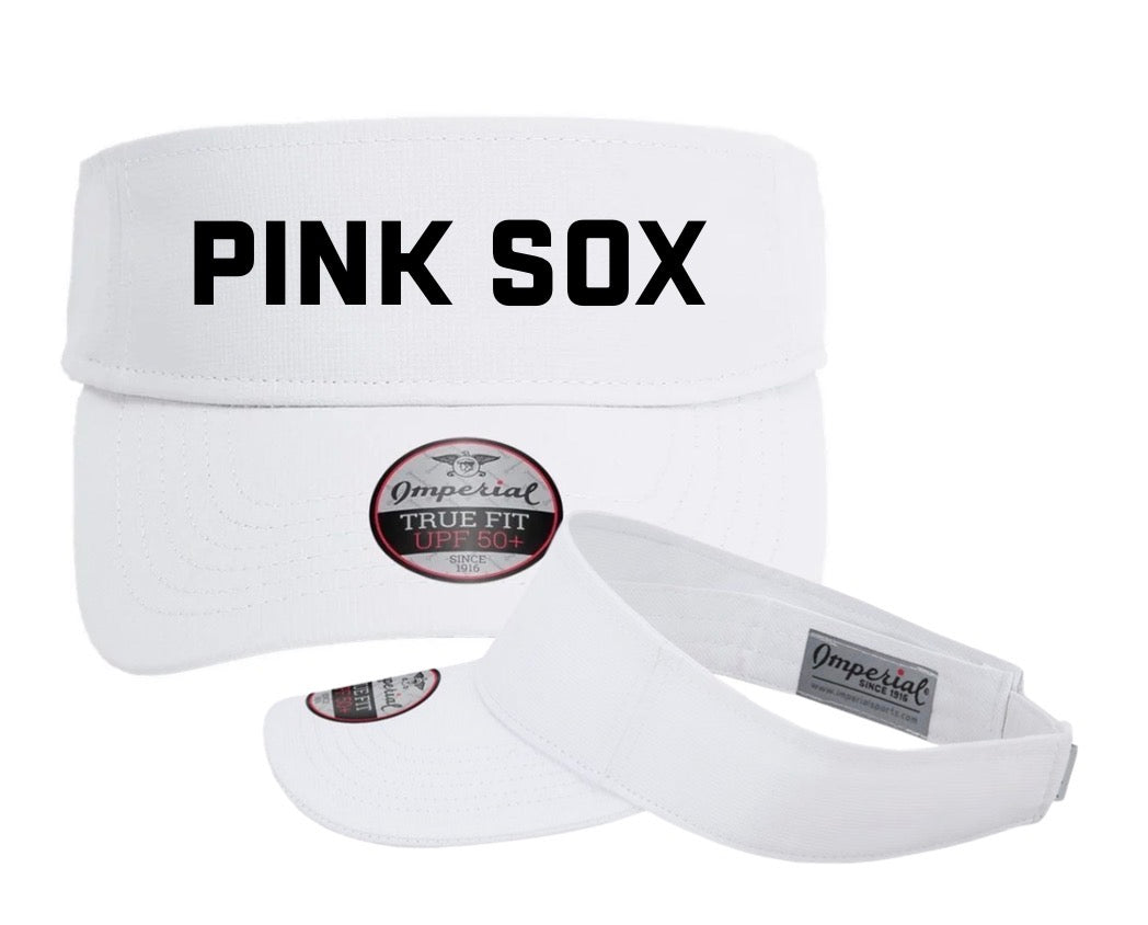 PSS26 - Pink Sox White Visor