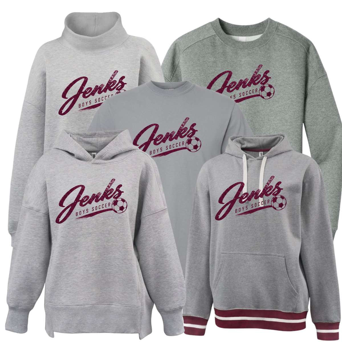 JBS26 - Jenks Script Soccer - Grey