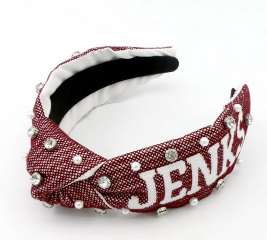 JWE25- Jenks Trojans Headband PREORDER!