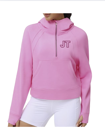 JC25-Jenks Suba Waist Length 3/4  Hoodie-PINK