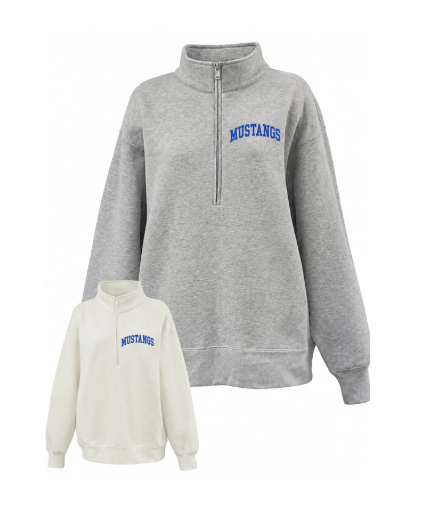 OM- MUSTANG QUARTER ZIP EMBROIDERY