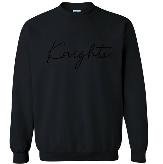 Knights Black Puff Script