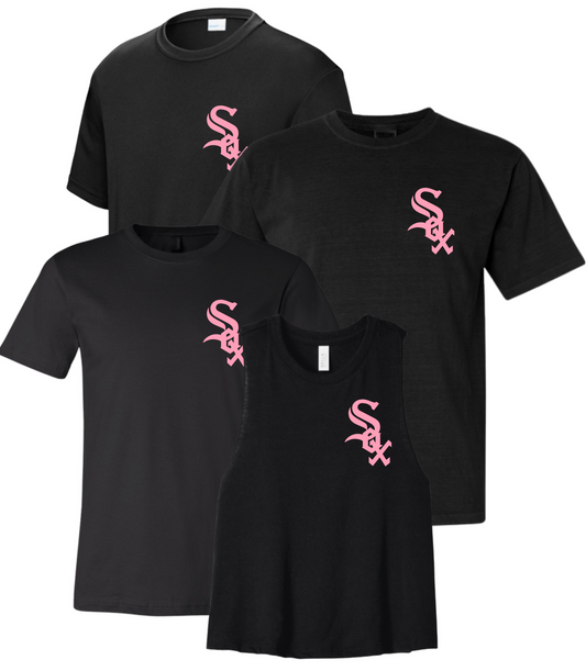 PSK26 - Pink Sox Pocket Logo - Black