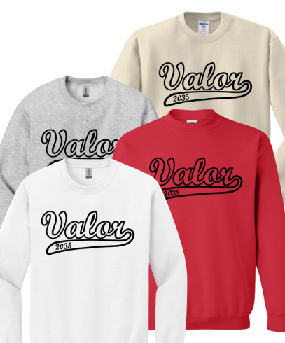 VS25 - Valor Black Script Sweatshirt